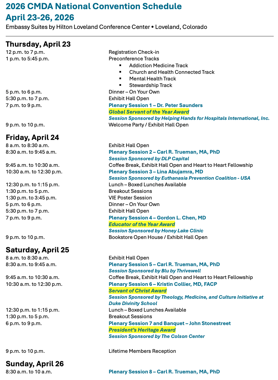 2026 Web Schedule March 23